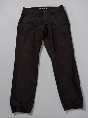 Stone Falcon Joggers Mens 34 Black Nylon Spandex Hiking Athleisure Streetwear